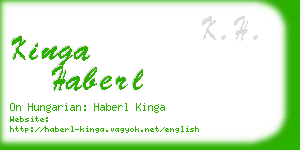 kinga haberl business card